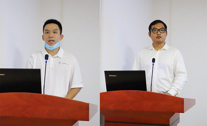 老员工代表讲话。李立云 摄4.JPG